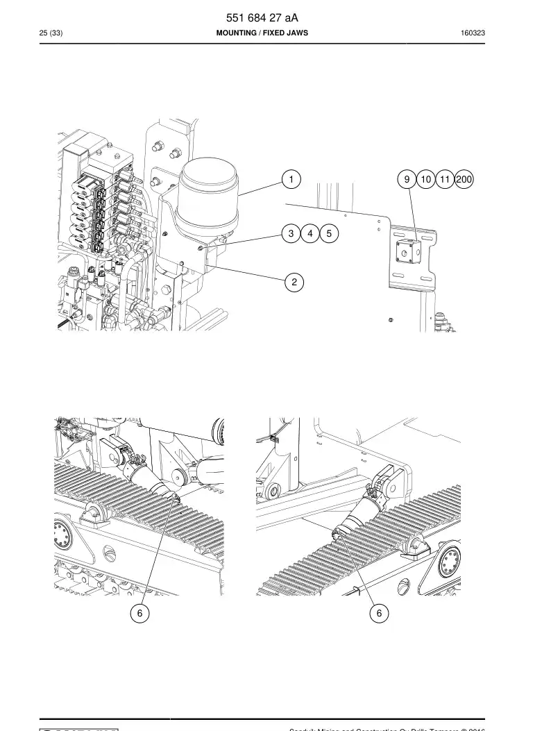 55168427a 551 684 27a Mounting - Sandvik Technical Drawing