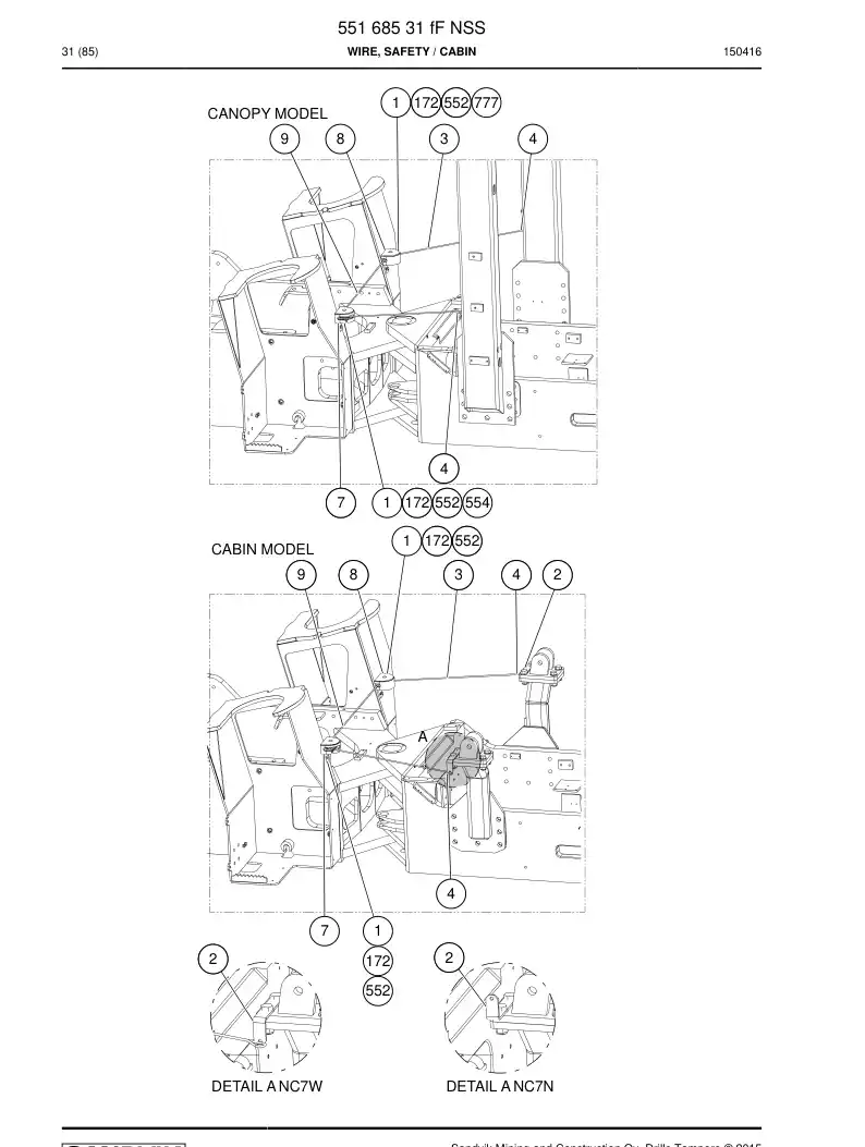 55168531f 551 685 31f Wire, Safety - Sandvik Technical Drawing