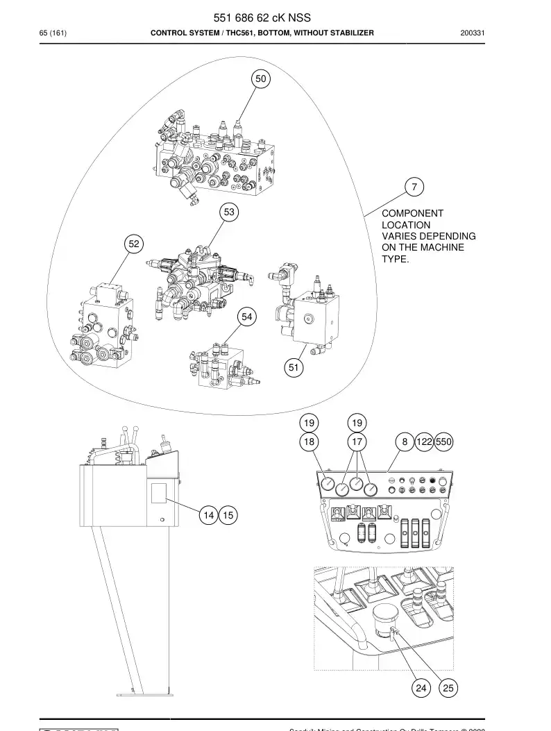 55168662c 551 686 62c Control System - Sandvik Technical Drawing