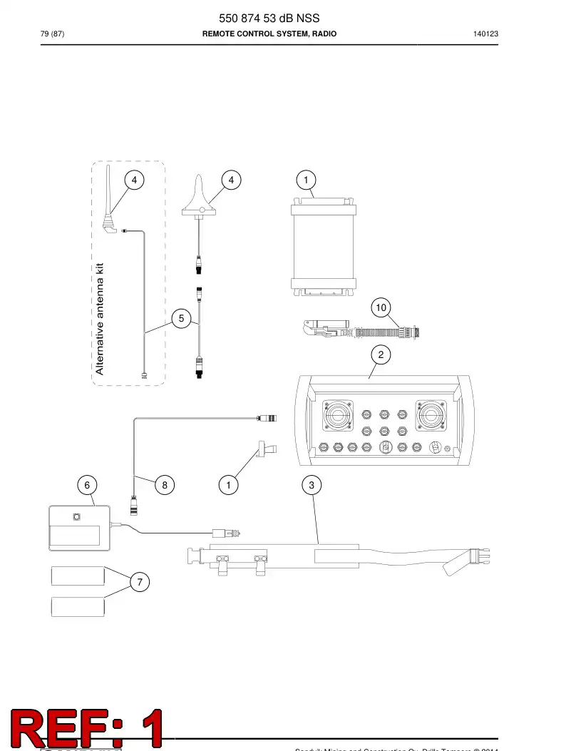 55168699 551 686 99 Receiver and codekey - Sandvik Technical Drawing