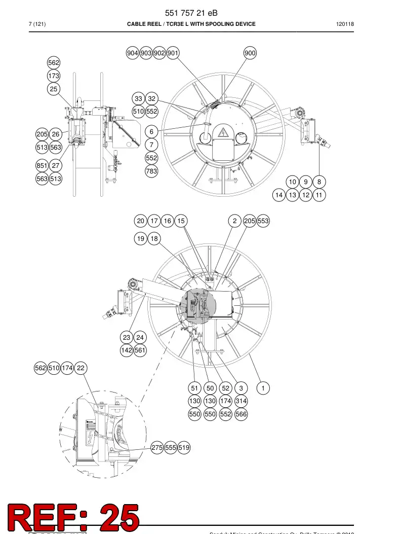 55168766 551 687 66 Supporting block - Sandvik Technical Drawing