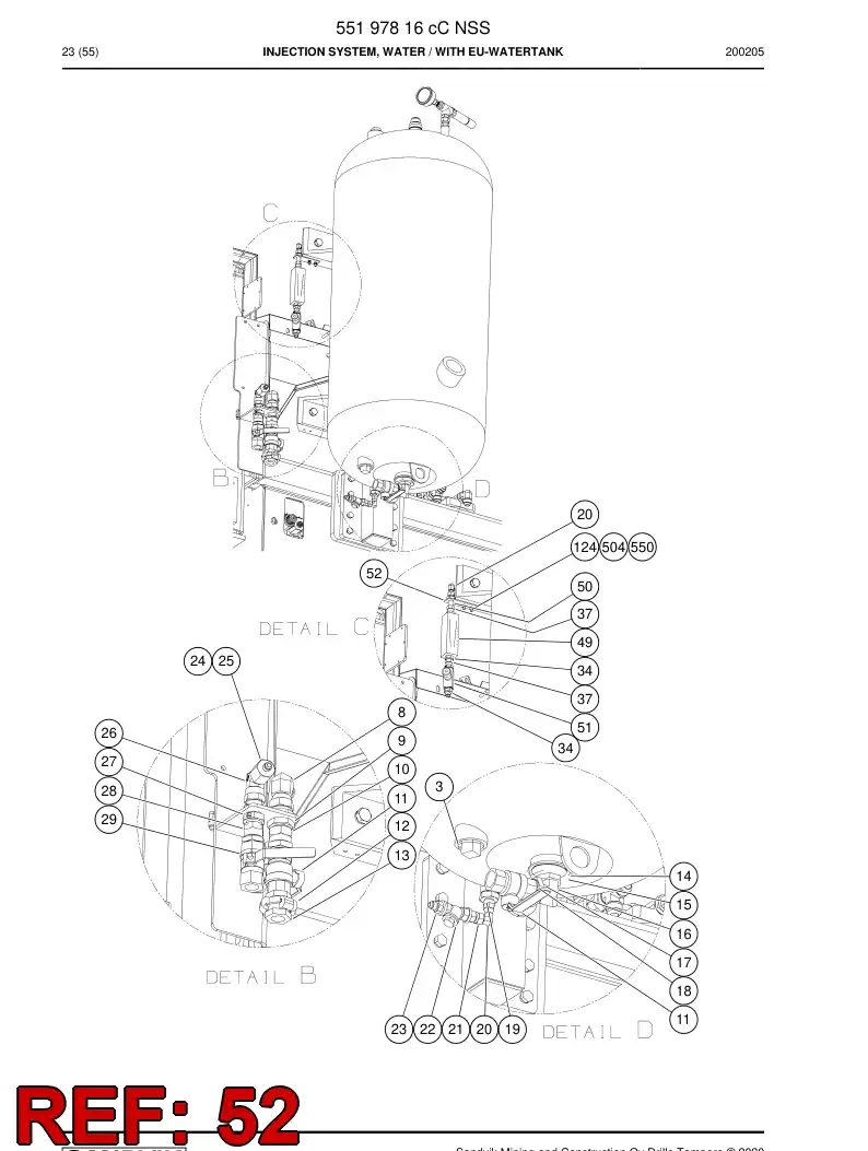 55168782 551 687 82 Plate - Sandvik Technical Drawing