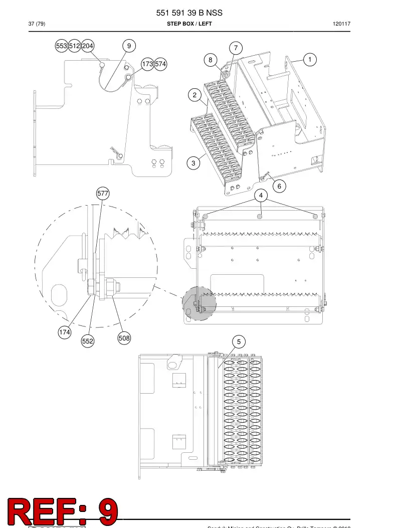 55168792 551 687 92 Wire rope - Sandvik Technical Drawing