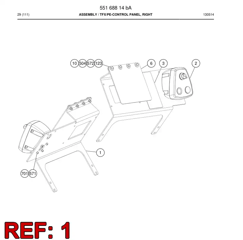 55168812b 551 688 12b Plate - Sandvik Technical Drawing
