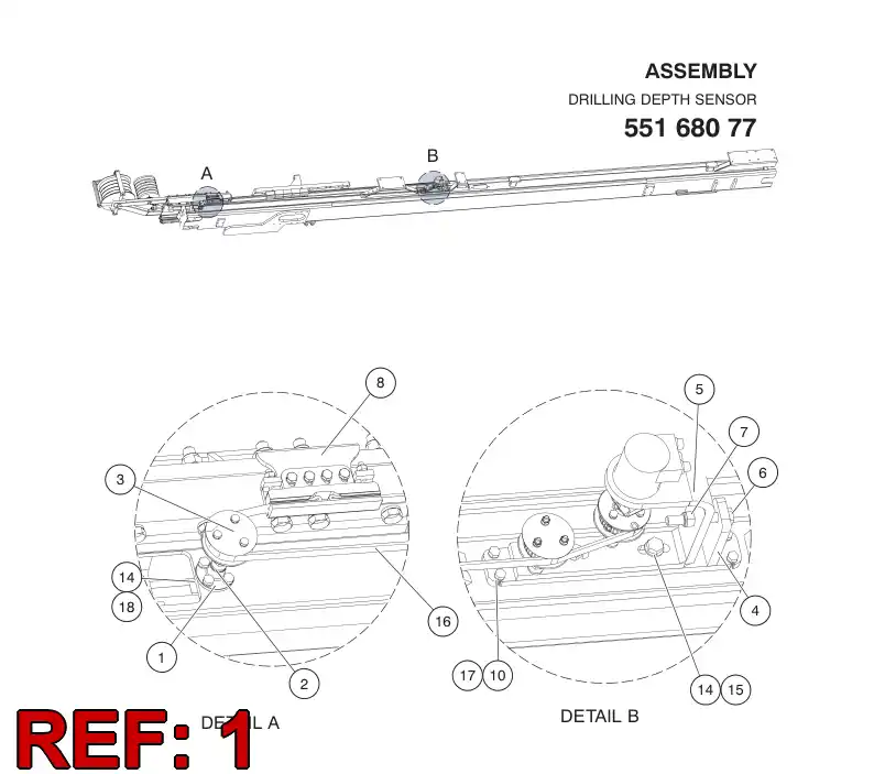 55168817 551 688 17 ADAPTER - Sandvik Technical Drawing