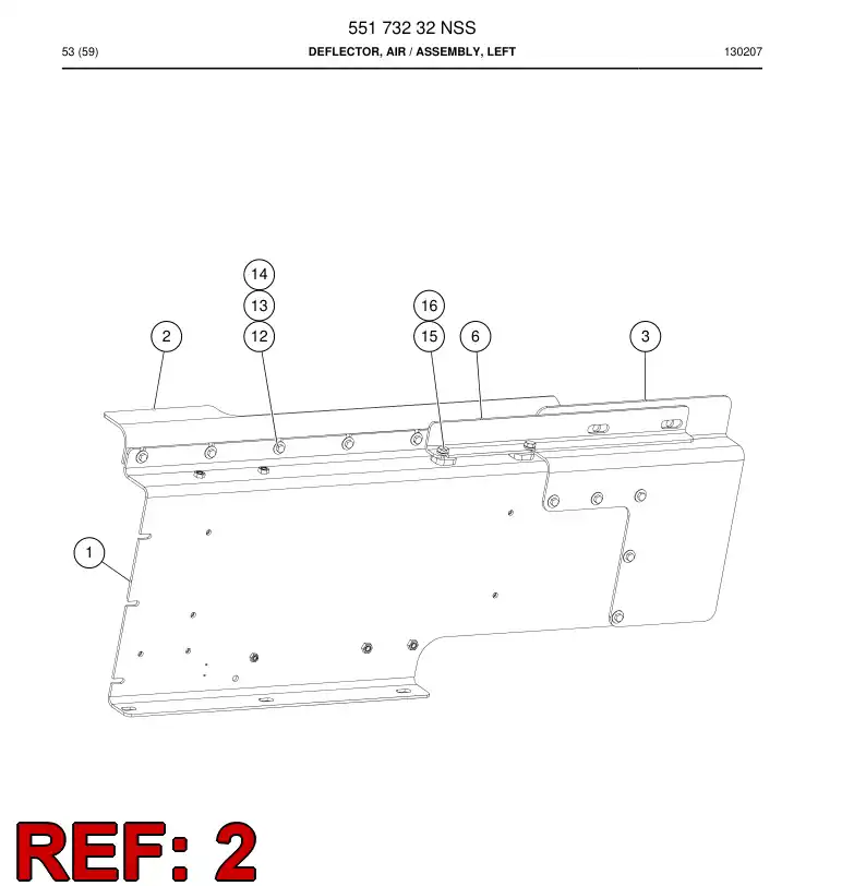 55168885b 551 688 85b Rubber sheet - Sandvik Technical Drawing