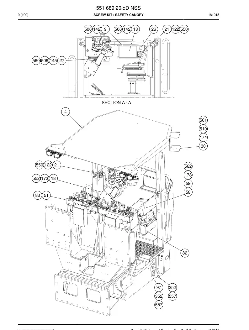 55168920d 551 689 20d Screw Kit - Sandvik Technical Drawing