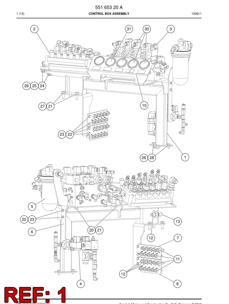 55168928a 551 689 28a Bracket, Mounting - Sandvik Technical Drawing