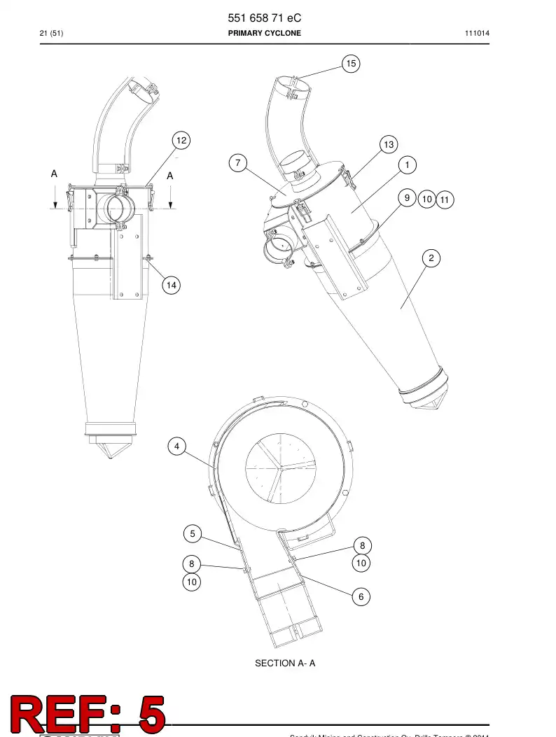 55168945 551 689 45 Plate - Sandvik Technical Drawing
