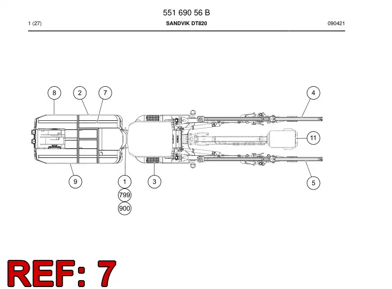55169052a 551 690 52a Electric module - Sandvik Technical Drawing