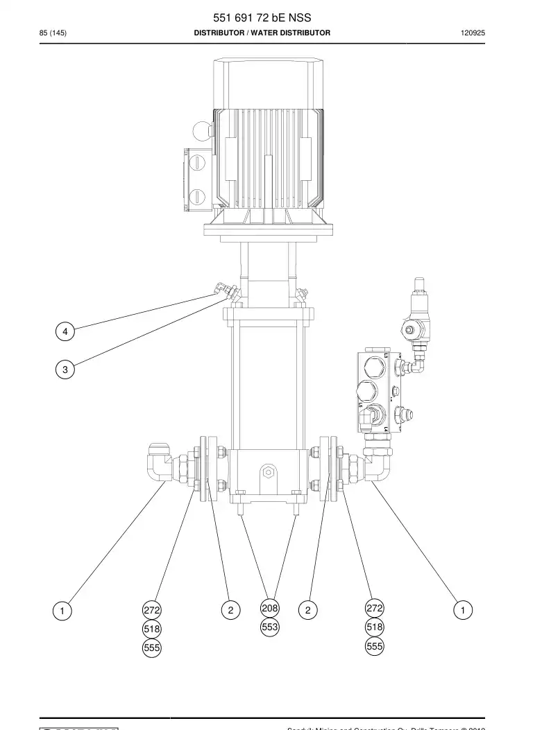 55169172b 551 691 72b Distributor - Sandvik Technical Drawing