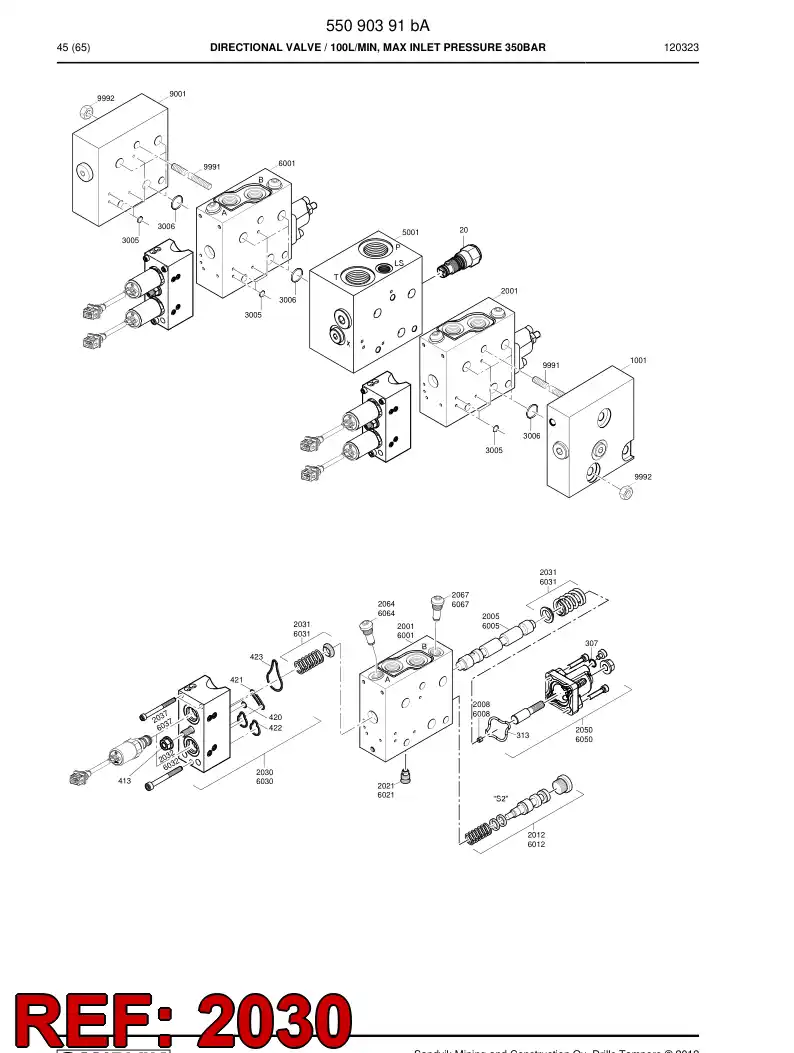 55169200 551 692 00 Section - Sandvik Technical Drawing