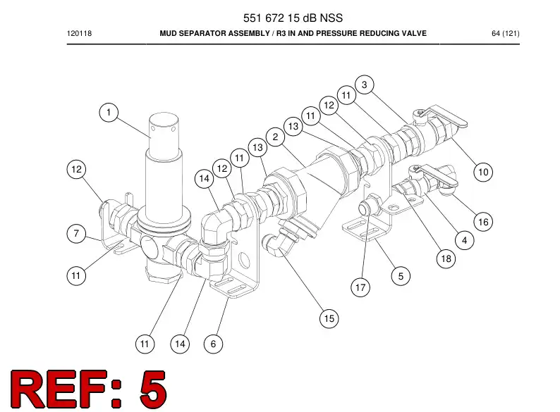 55169369 551 693 69 Bracket, Mounting - Sandvik Technical Drawing