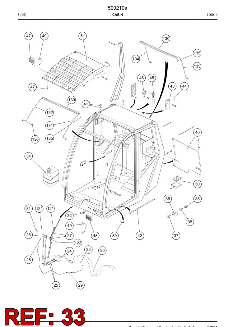 55169428 551 694 28 Check valve (water) - Sandvik Technical Drawing