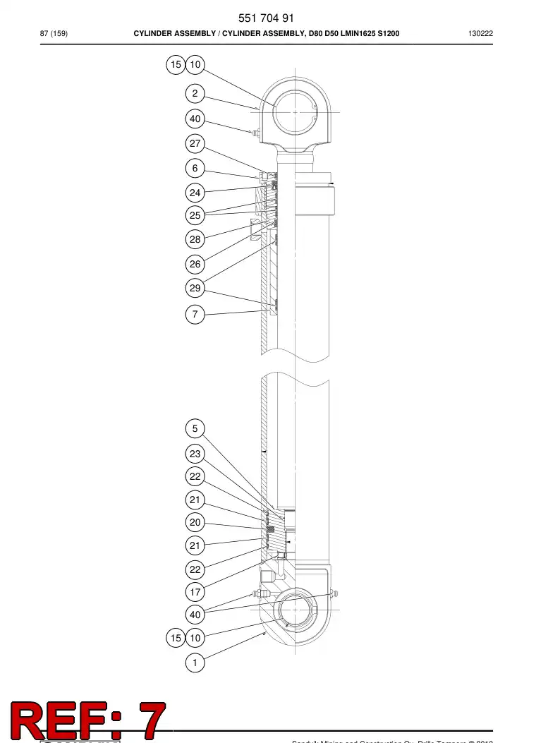 55170496f 551 704 96f Bushing - Sandvik Technical Drawing