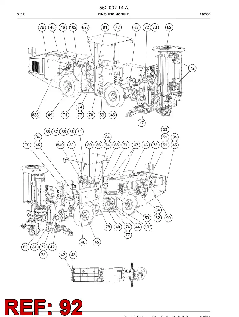 55170505 551 705 05 Sign - Sandvik Technical Drawing