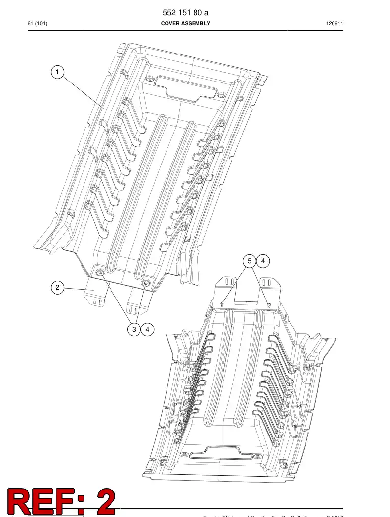 55170514 551 705 14 Plate - Sandvik Technical Drawing