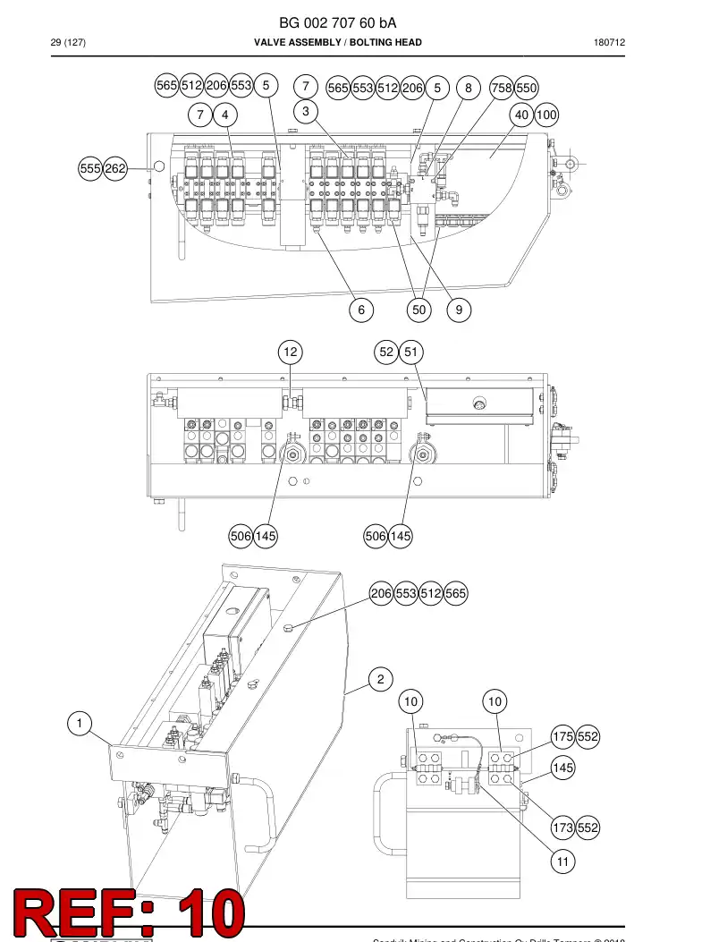 55170558 551 705 58 Hinge - Sandvik Technical Drawing
