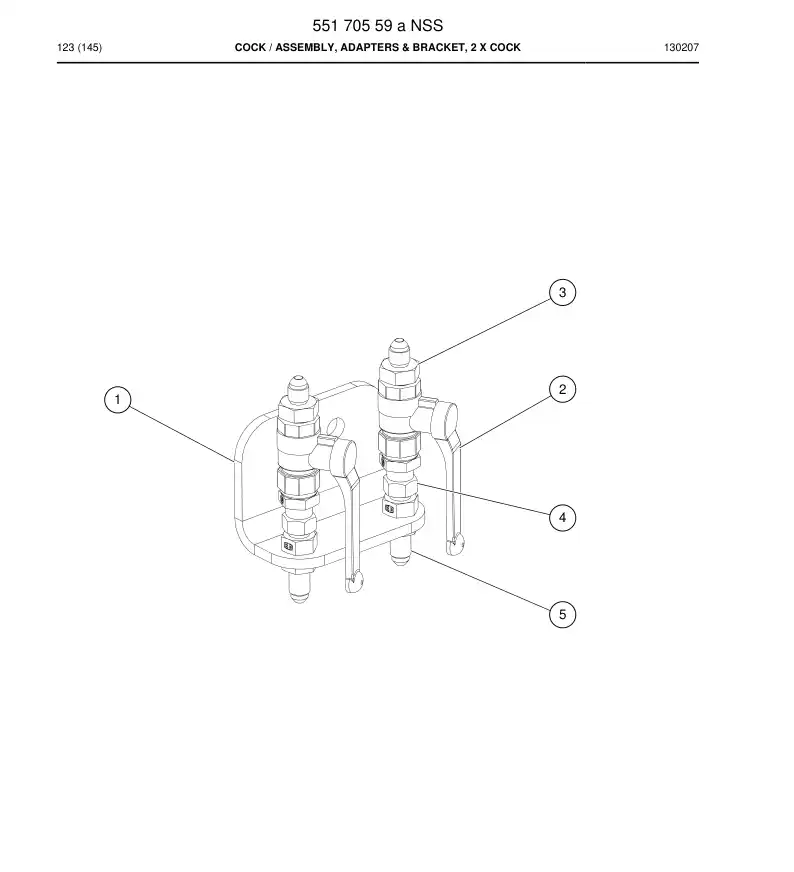 55170559a 551 705 59a Cock - Sandvik Technical Drawing