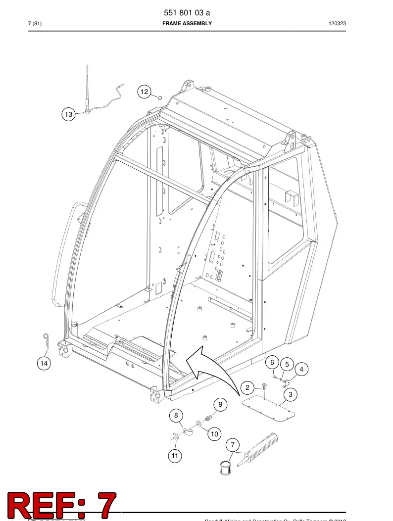 55170575 551 705 75 Repair kit - Sandvik Technical Drawing