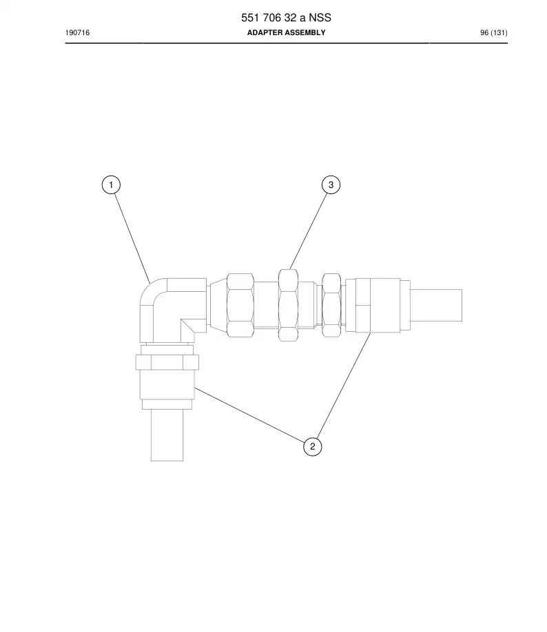 55170632a 551 706 32a Adapter Assembly - Sandvik Technical Drawing