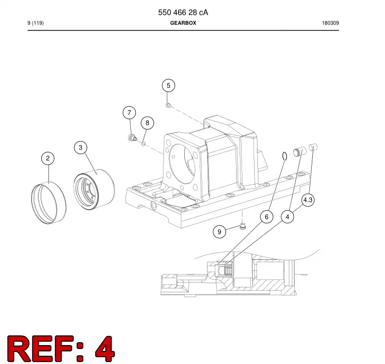 55170648b 551 706 48b Bushing, Bearing - Sandvik Technical Drawing