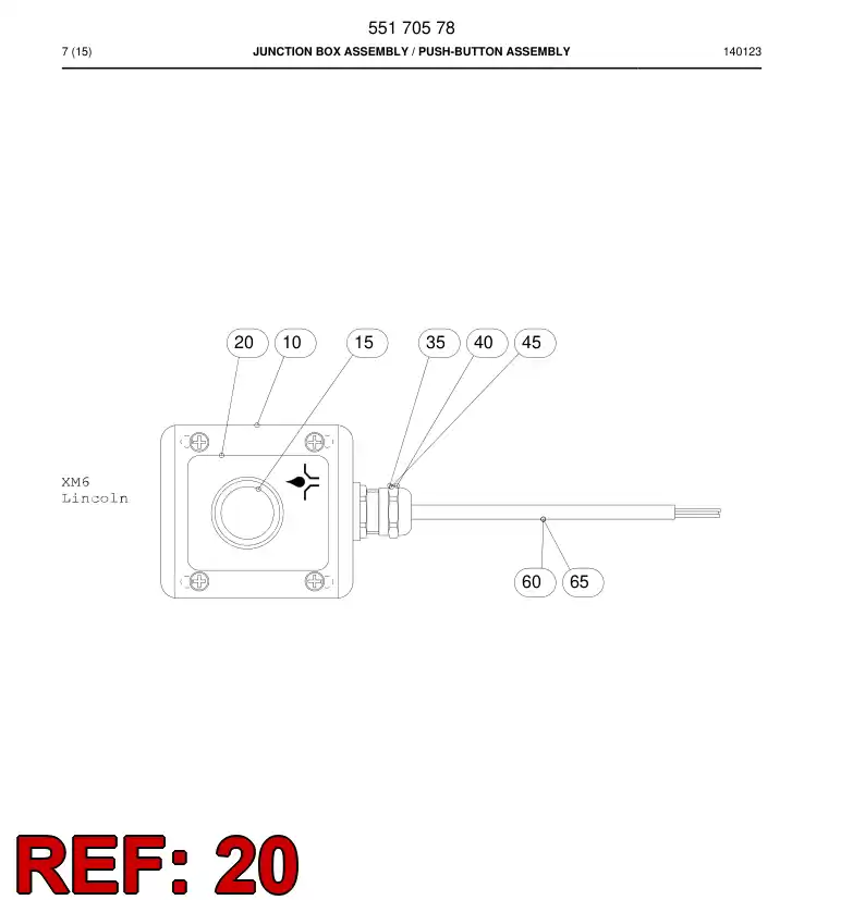 55170667 551 706 67 Decal - Sandvik Technical Drawing
