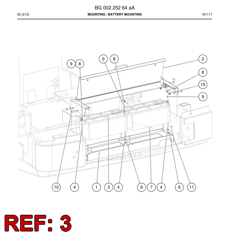 55170732 551 707 32 Rail, Mounting - Sandvik Technical Drawing