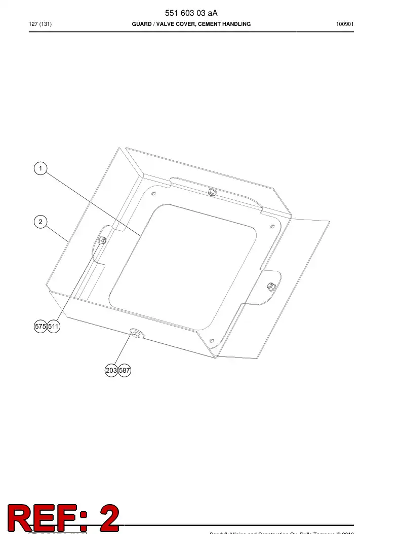 55170852 551 708 52 Rubber sheet - Sandvik Technical Drawing