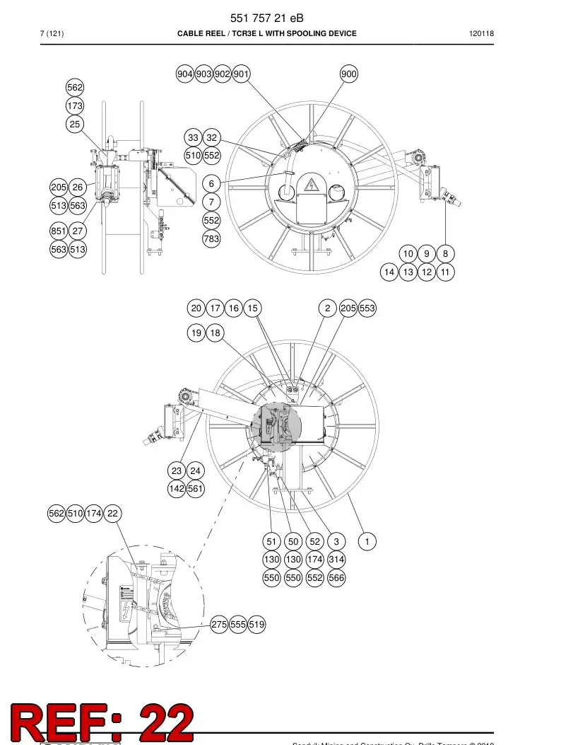 55170886 551 708 86 Supporting block - Sandvik Technical Drawing