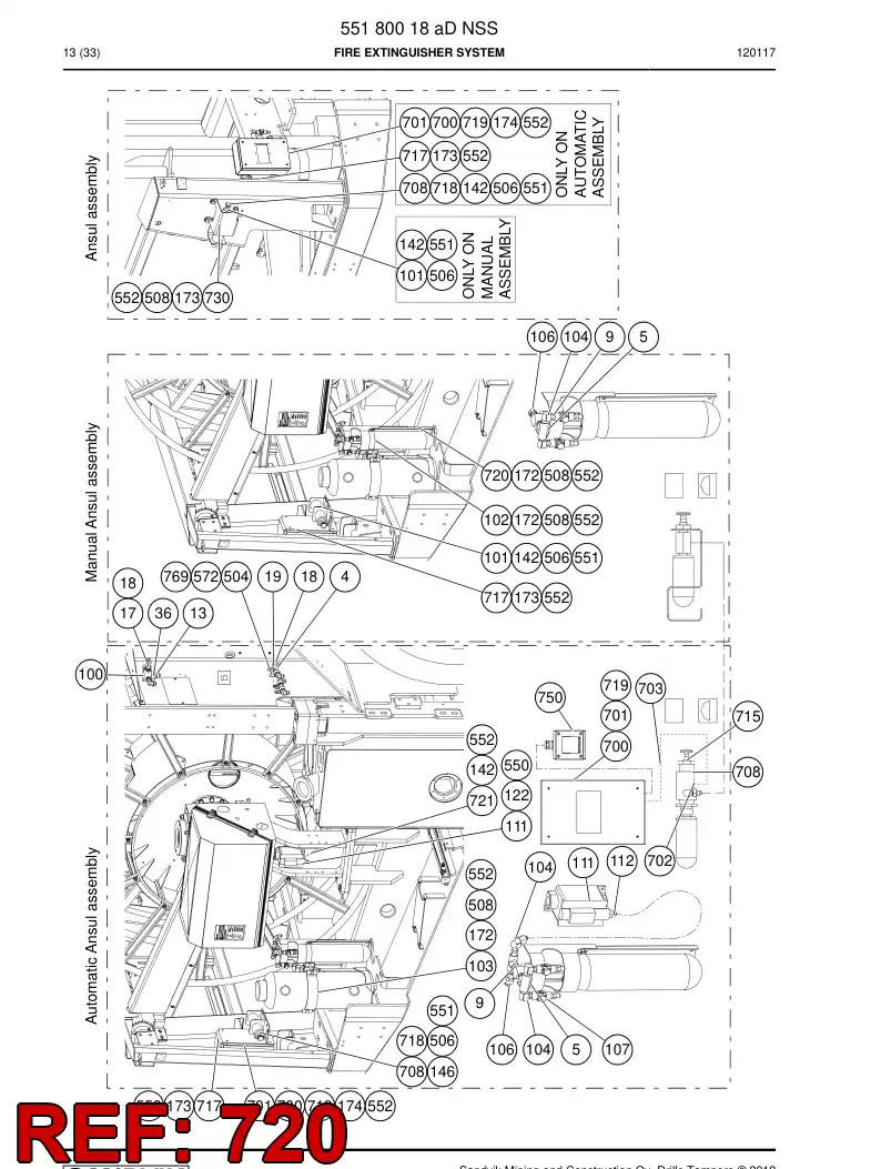 55170888 551 708 88 Bracket - Sandvik Technical Drawing
