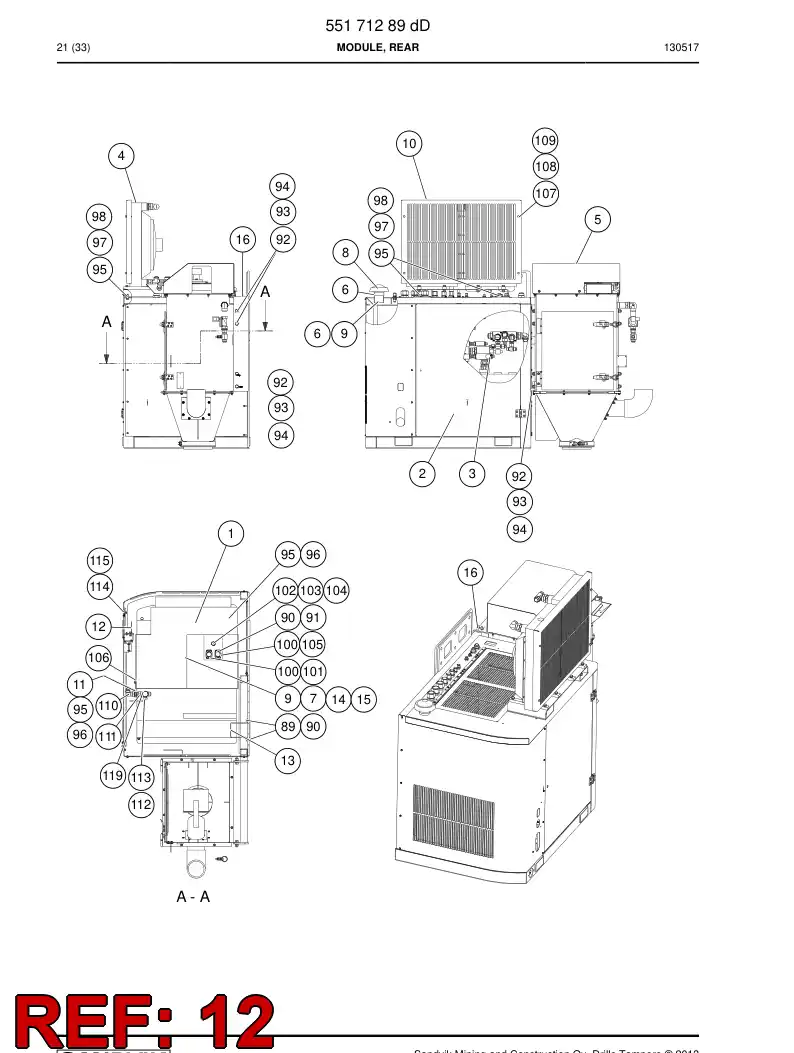 55170929 551 709 29 Bracket - Sandvik Technical Drawing