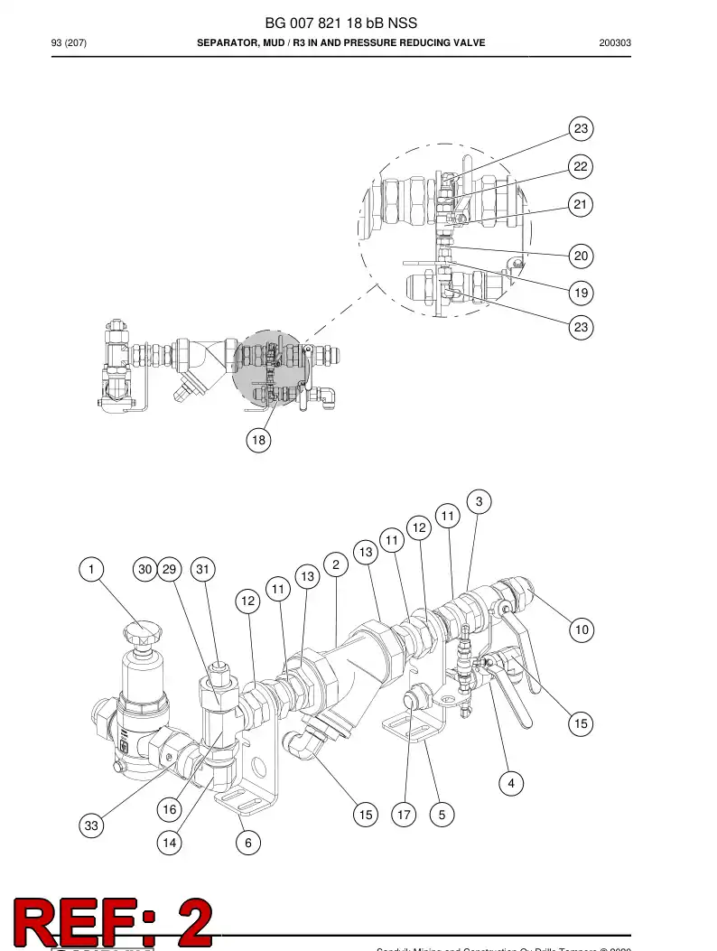 55170952b 551 709 52b Strainer - Sandvik Technical Drawing