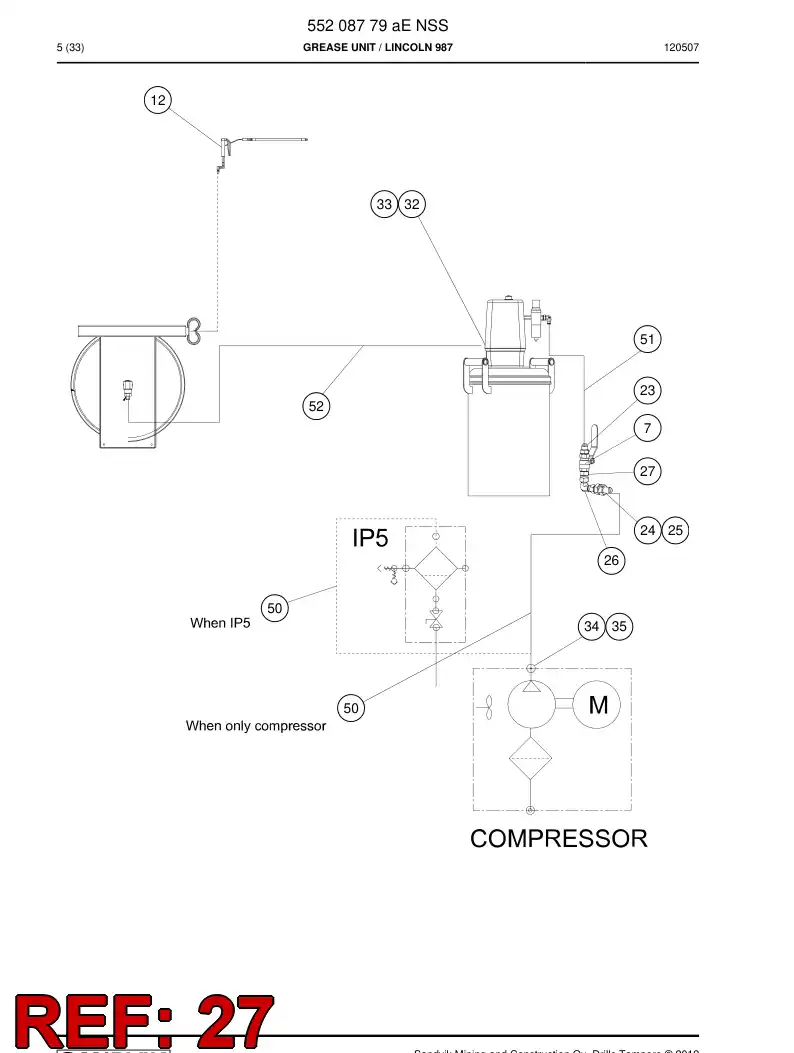 551 709 77 Swivel nut male adapter - drawing