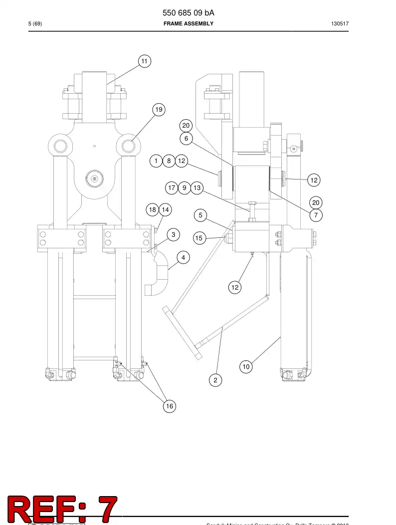 55171089 551 710 89 Spacer - Sandvik Technical Drawing