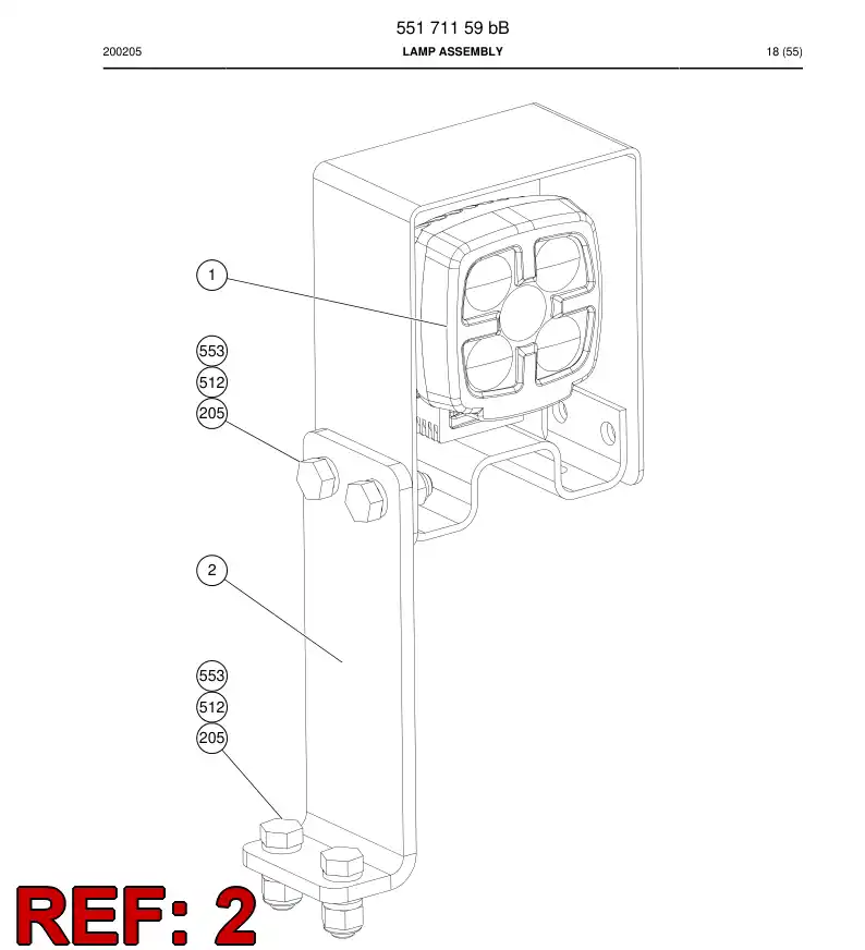55171160a 551 711 60a Plate - Sandvik Technical Drawing