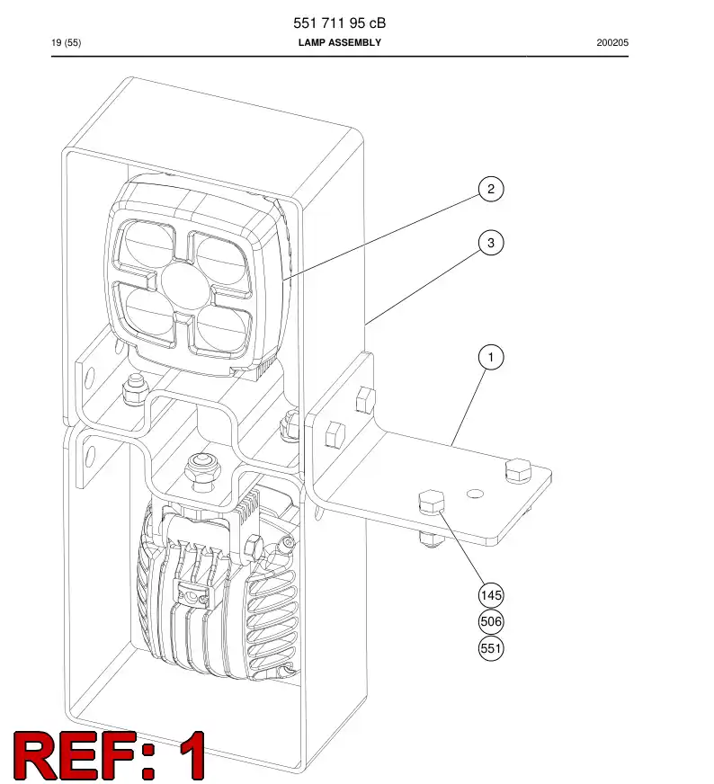 55171164 551 711 64 Plate - Sandvik Technical Drawing