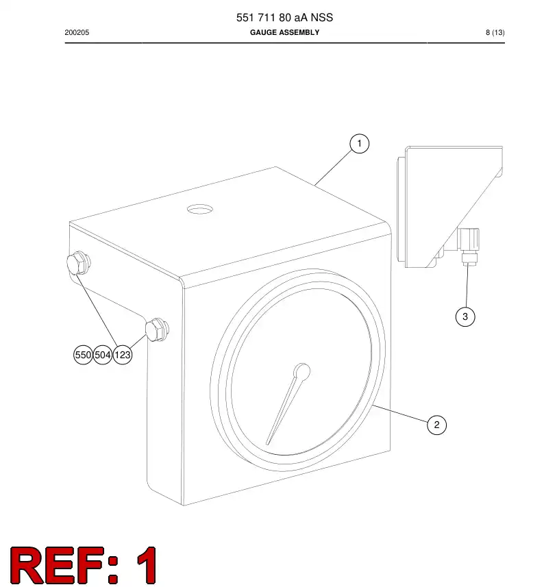 55171171 551 711 71 Bracket - Sandvik Technical Drawing