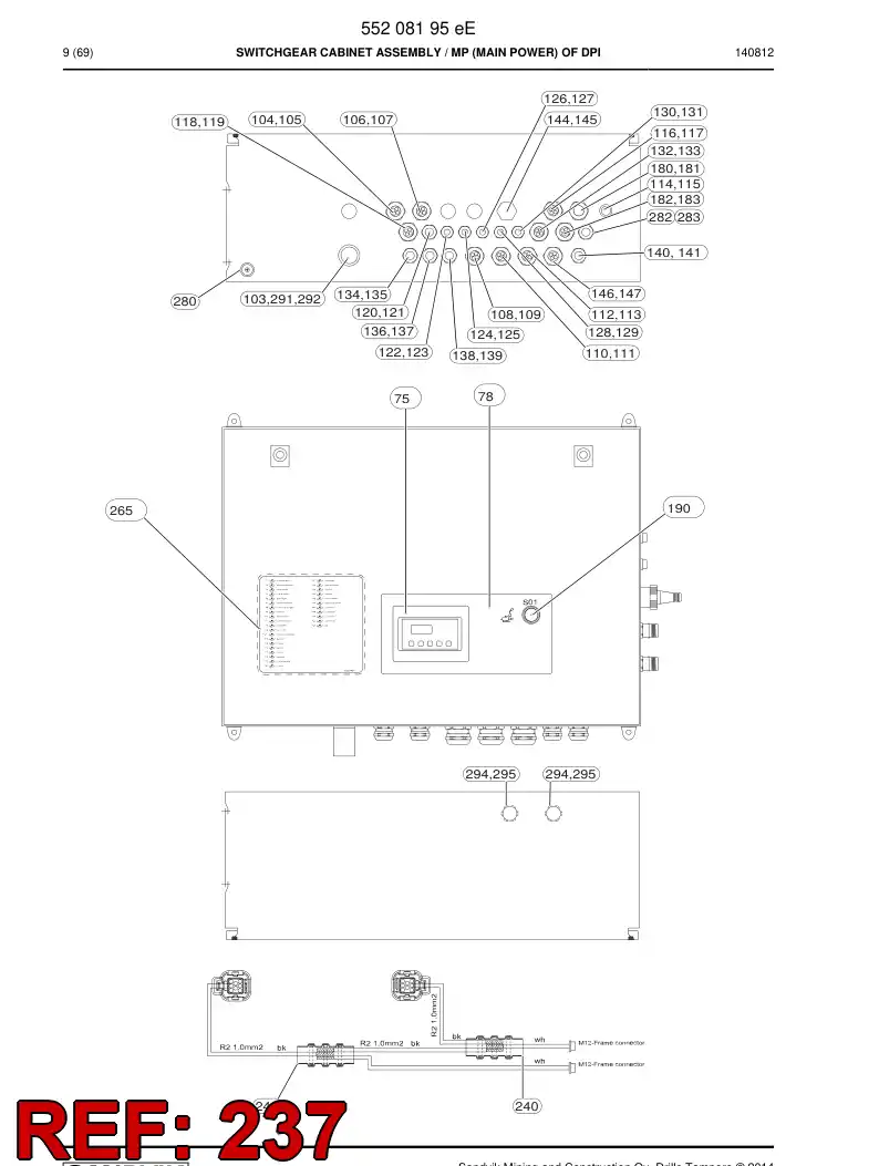55171219 551 712 19 Label, Identification - Sandvik Technical Drawing