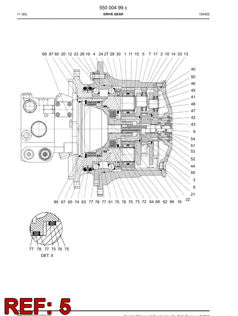 55171226 551 712 26 Planet bolt - Sandvik Technical Drawing