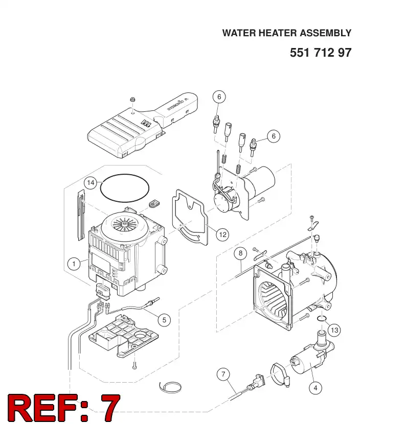 55171358 551 713 58 Cable assembly - Sandvik Technical Drawing