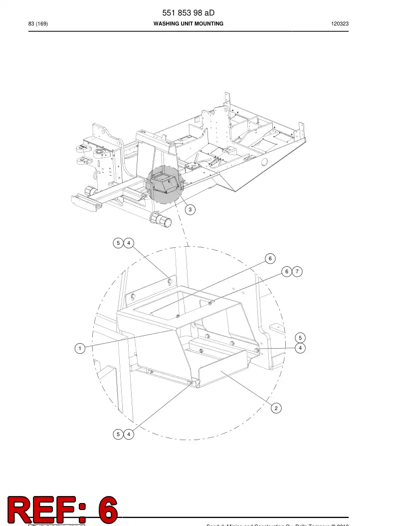 55171466 551 714 66 Buffer, Rubber - Sandvik Technical Drawing