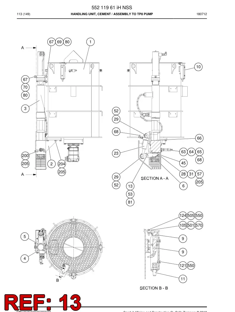 55171479 551 714 79 Shaft - Sandvik Technical Drawing