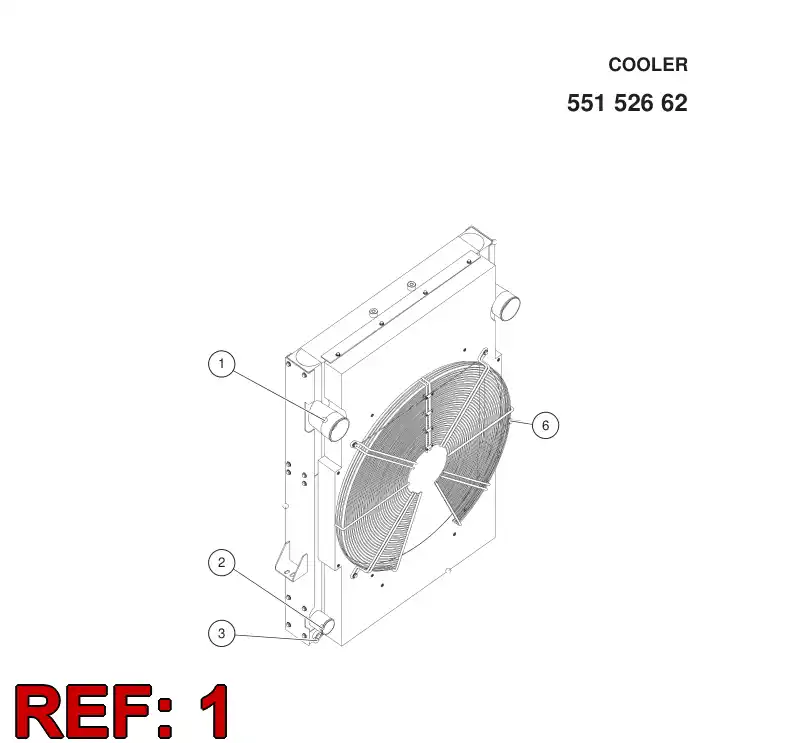 55171491 551 714 91 AIR COOLER - Sandvik Technical Drawing