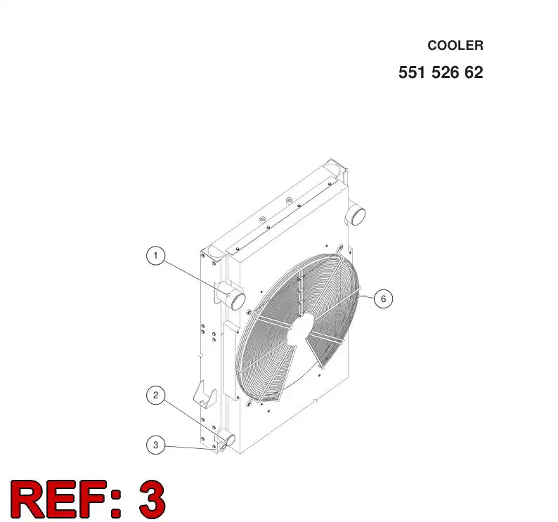55171492 551 714 92 FUEL COOLER - Sandvik Technical Drawing