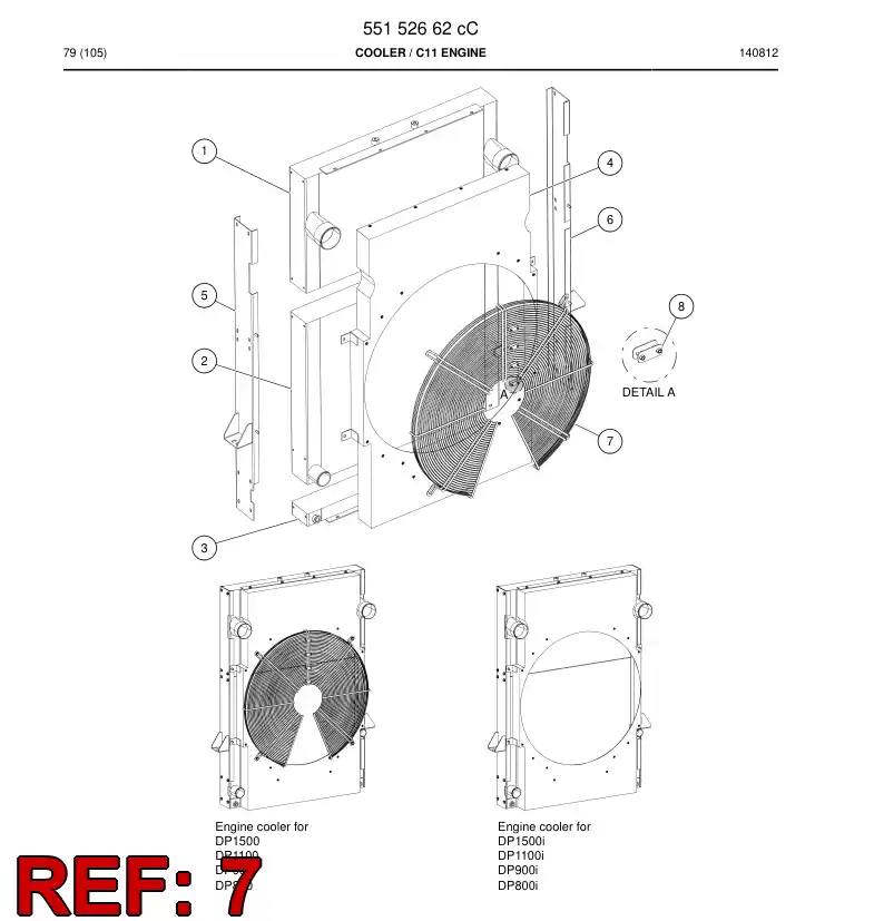 55171493a 551 714 93a Guard, Fan - Sandvik Technical Drawing