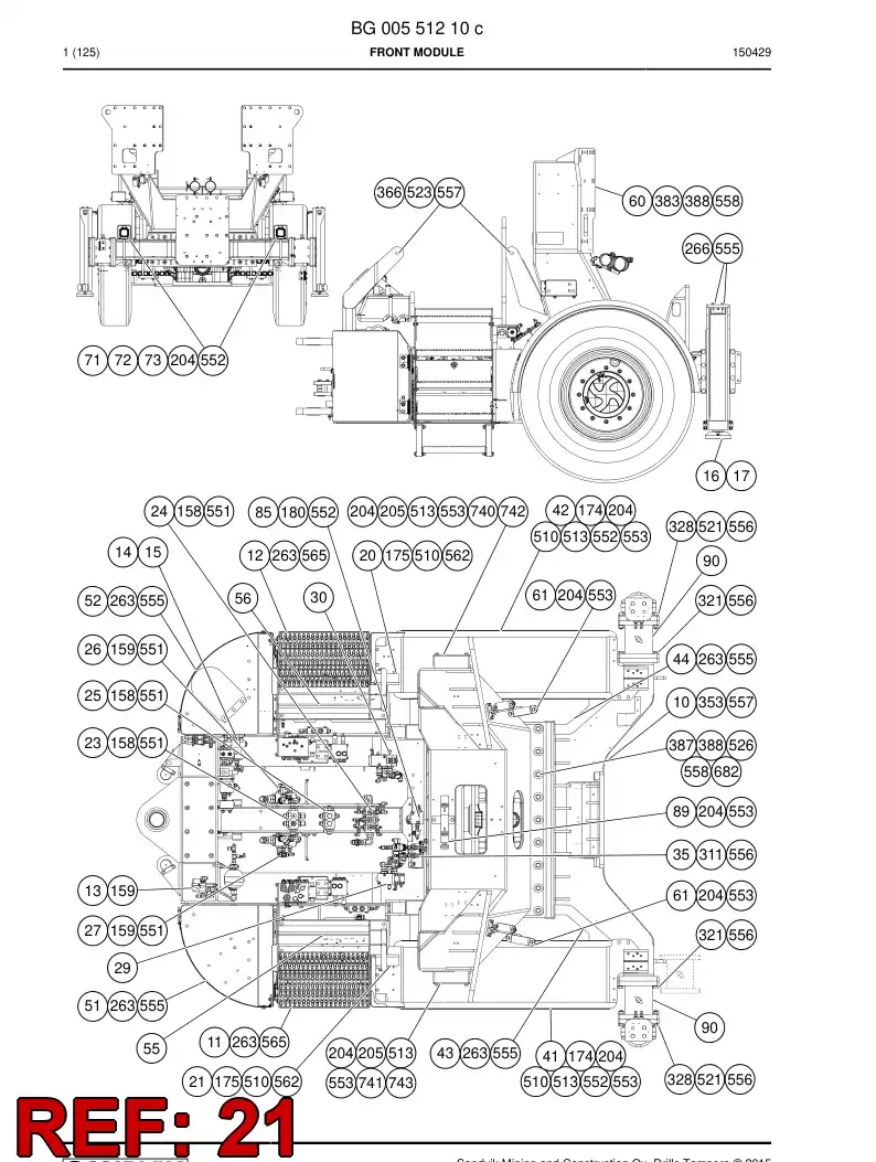 55171548a 551 715 48a Bracket - Sandvik Technical Drawing