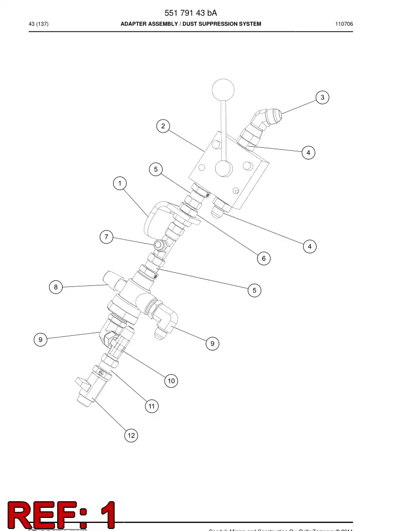 55171599 551 715 99 Plate - Sandvik Technical Drawing