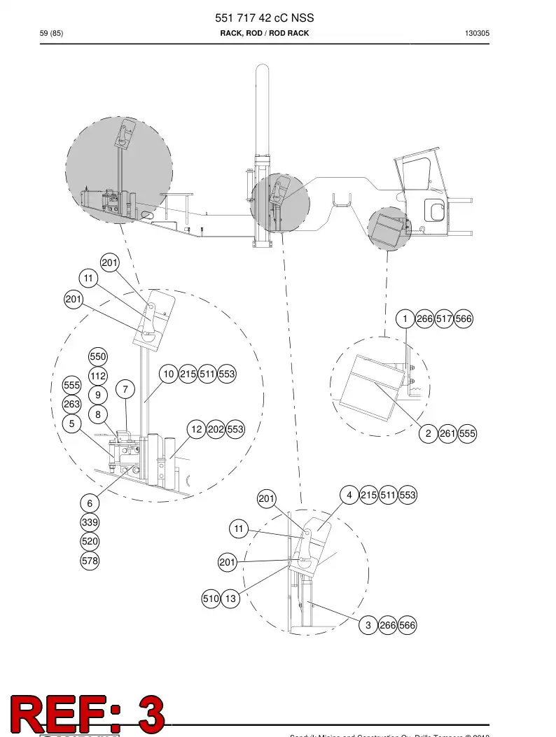 55171716 551 717 16 Support - Sandvik Technical Drawing