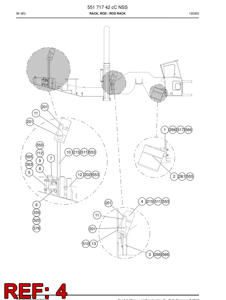 55171723 551 717 23 Bracket - Sandvik Technical Drawing